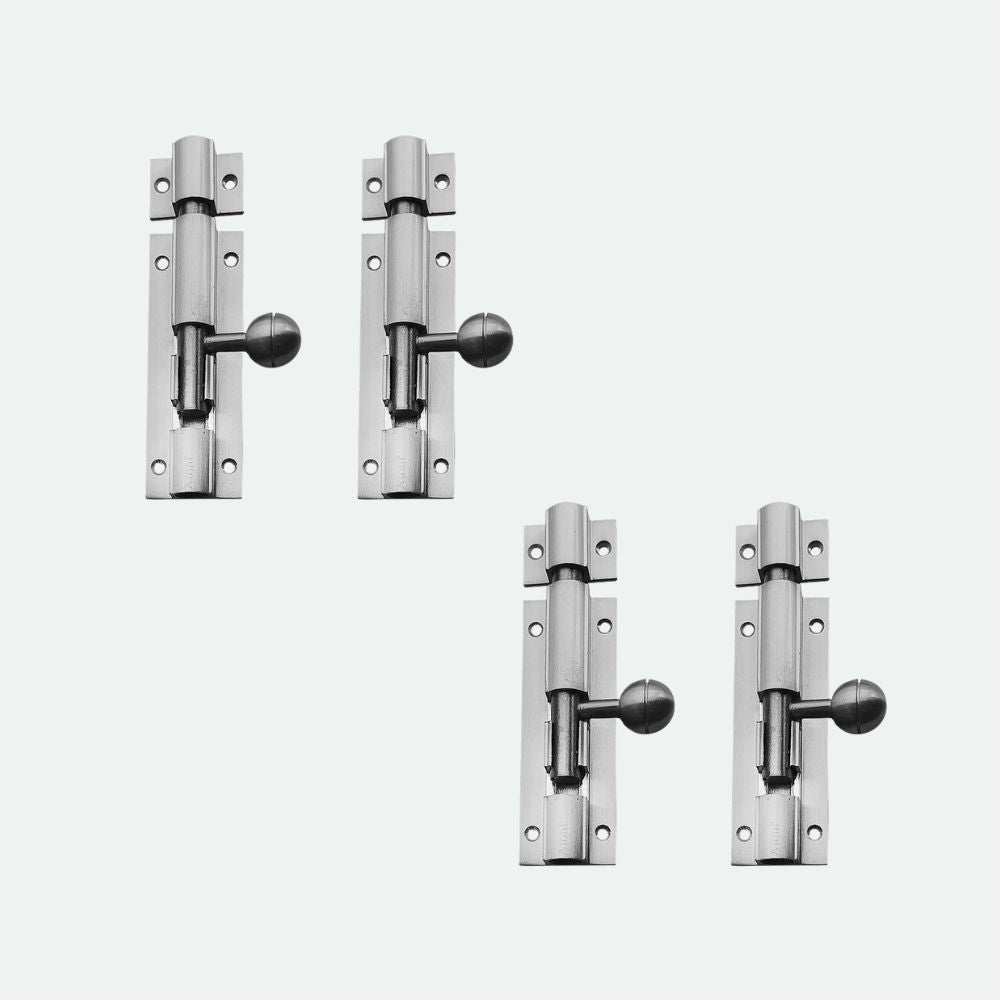 Aluminium Tower Bolt, Silver Satin Finish (TB001)