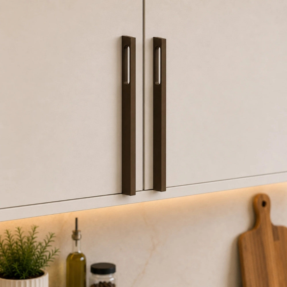 Cabinet Handle CH-RIDER Black & Brown Finish | Modern Long Profile Handle