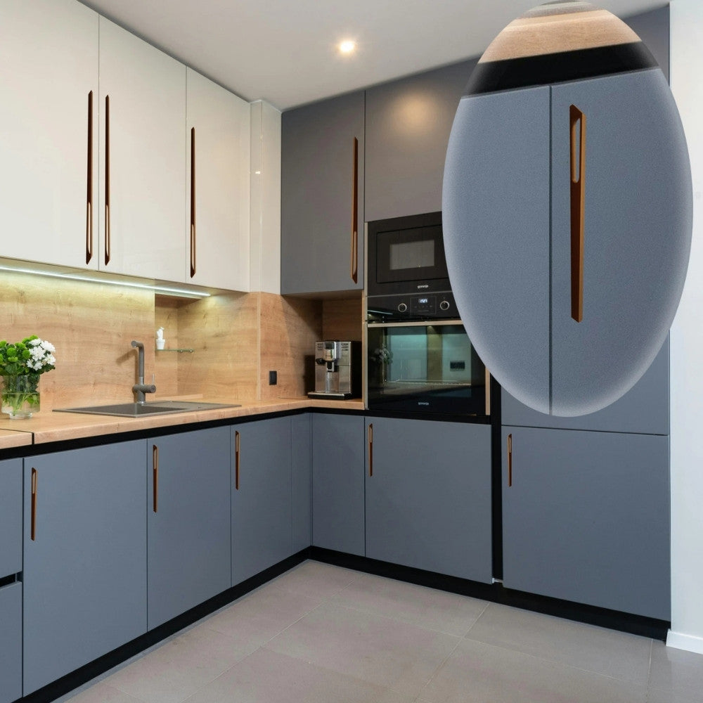 Cabinet Handle CH-RIDER Black & Brown Finish | Modern Long Profile Handle