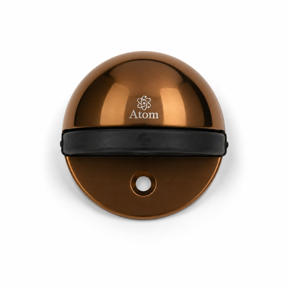 D-Type Door Stopper | Premium Zinc Door Stopper in SS, Antique, Black & Rose Gold (Pack of 4)