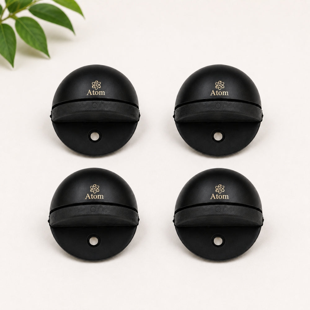 D-Type Door Stopper | Premium Zinc Door Stopper in SS, Antique, Black & Rose Gold (Pack of 4)