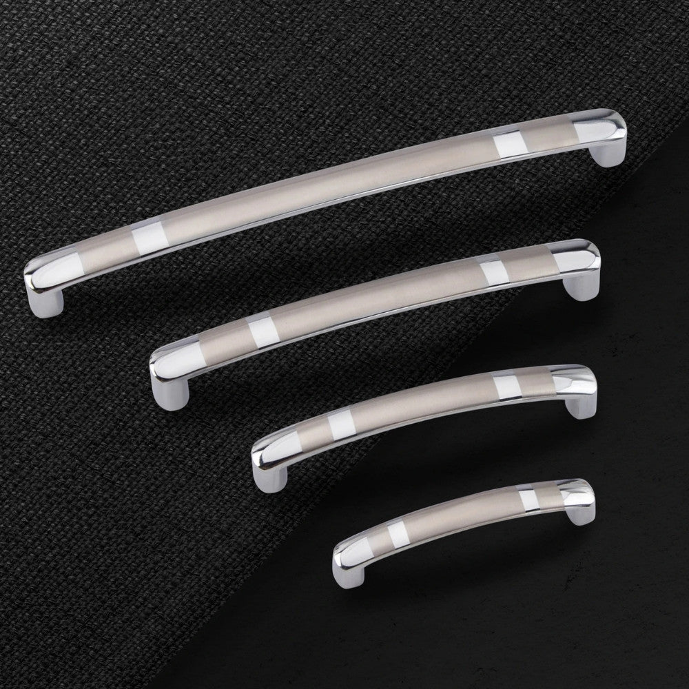 Zinc Cabinet Handle, Finish Black Matt, Brass Antique & CPPT, (6 Pack) (CH536)