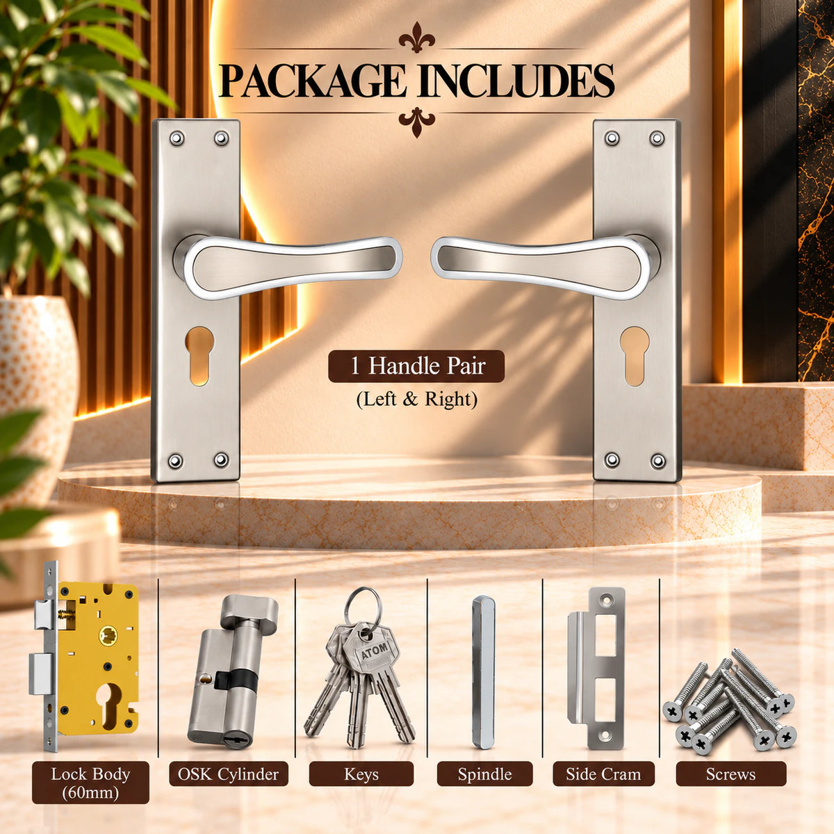 SS Mortice Handle G.O Series Finish Lever Handle (ZSM-A2)