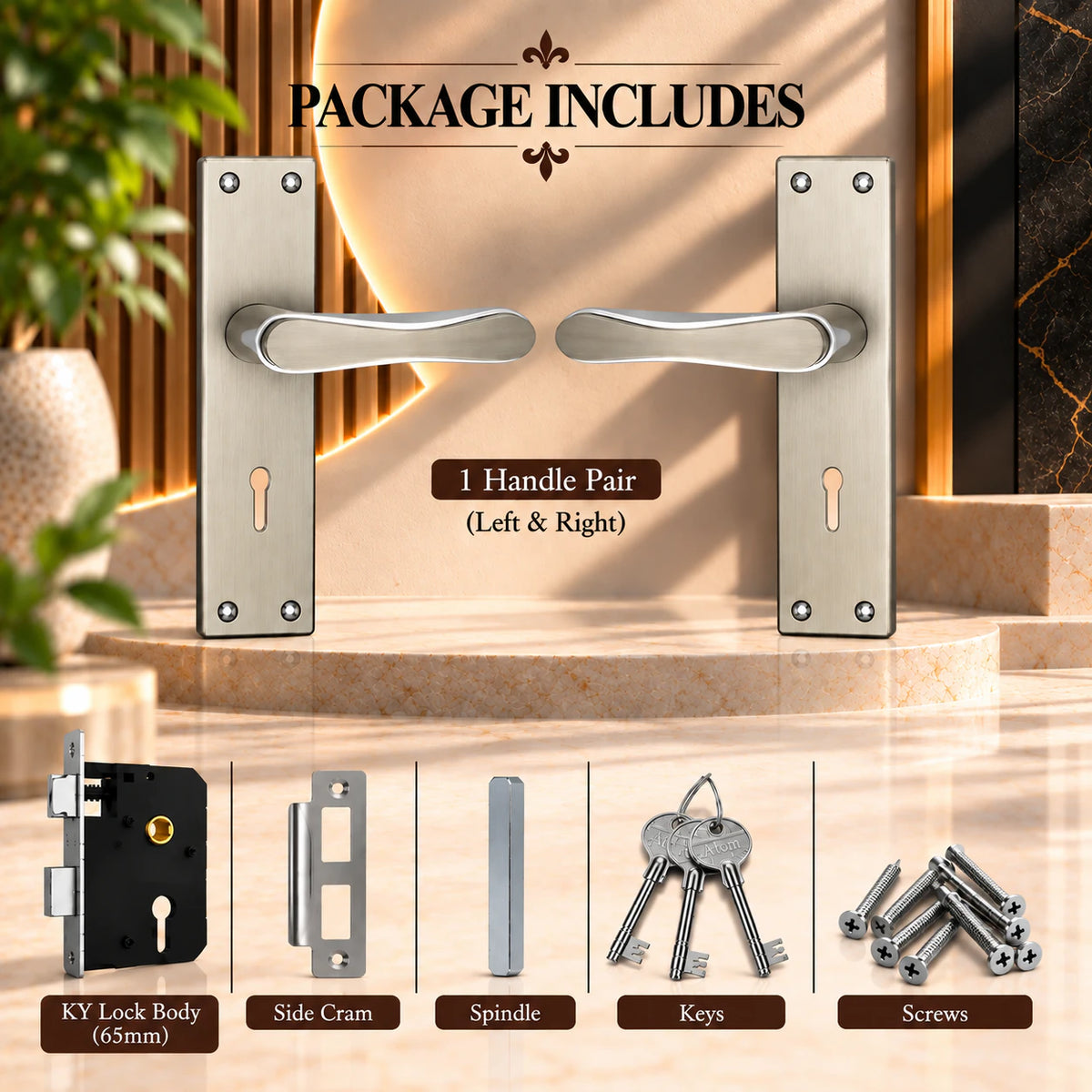 SS Mortice Handle G.O Series Finish Lever Handle (ZSM-A2)