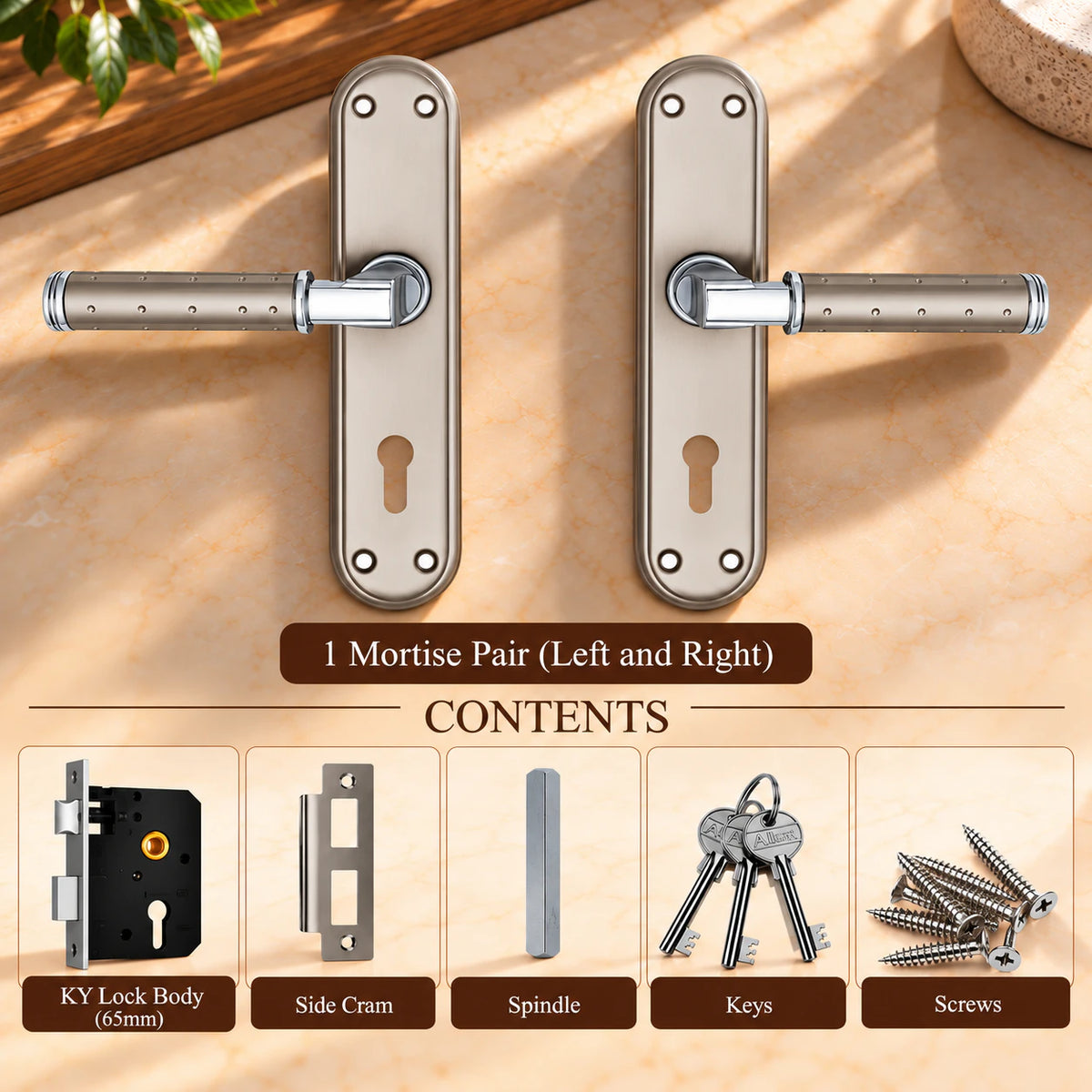 SS/Antique Mortice Handle G.O Series Textured Round