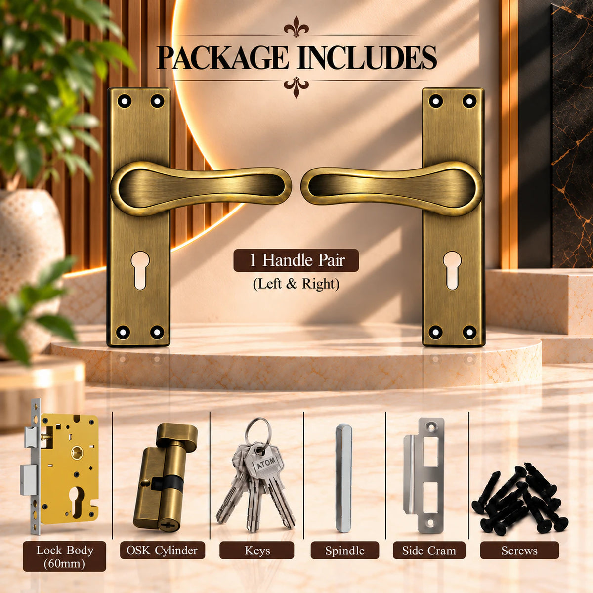 SS Mortice Handle G.O Series Finish Lever Handle (ZSM-A2)