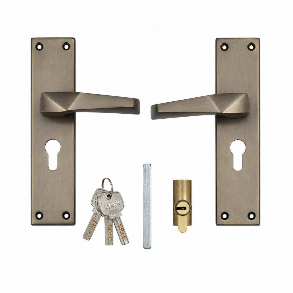 Heavy Duty Iron Mortise Door Lock for Bedroom Black Finish (8 inch) (WIH-806)