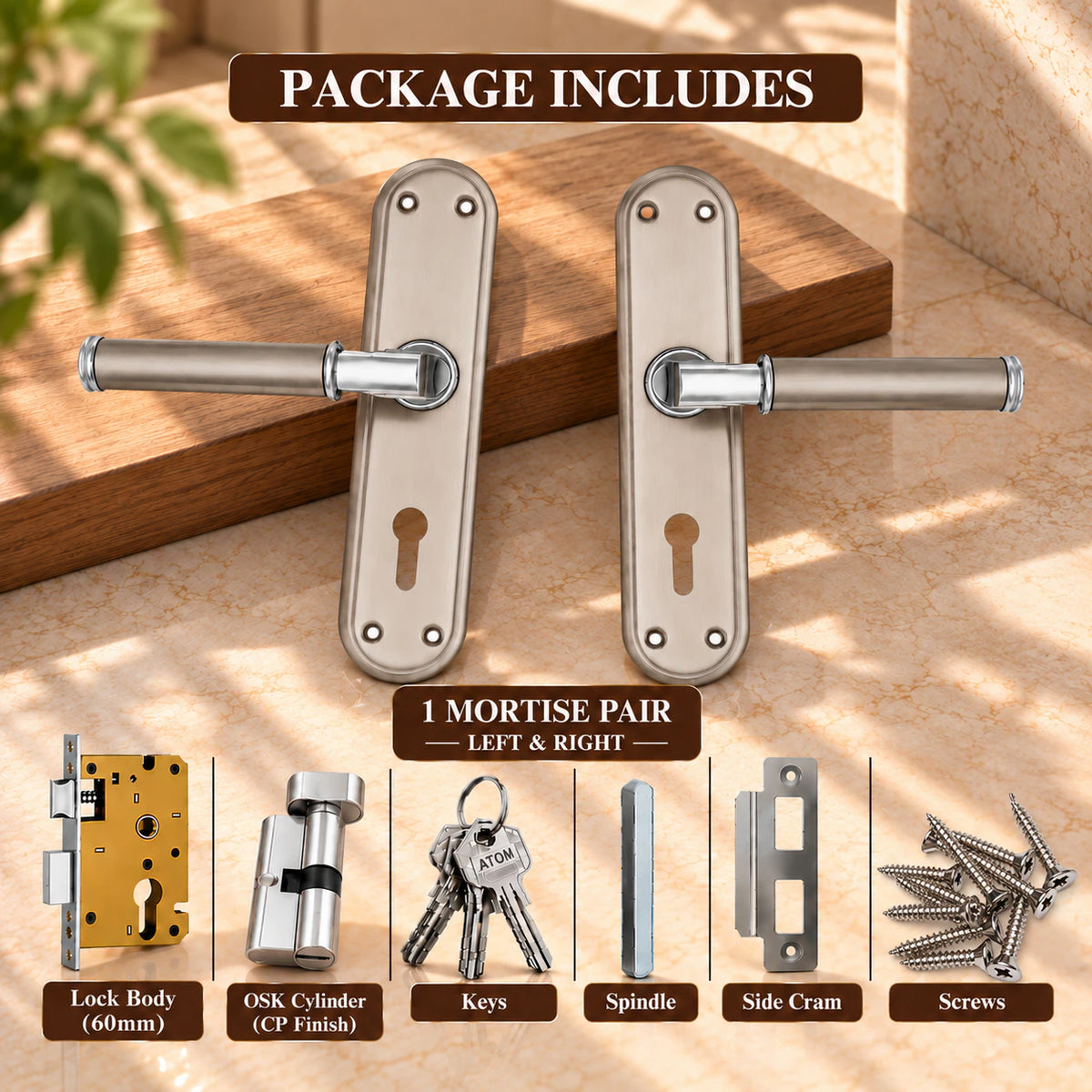 SS/Antique Mortice Handle G.O Series Classic Round