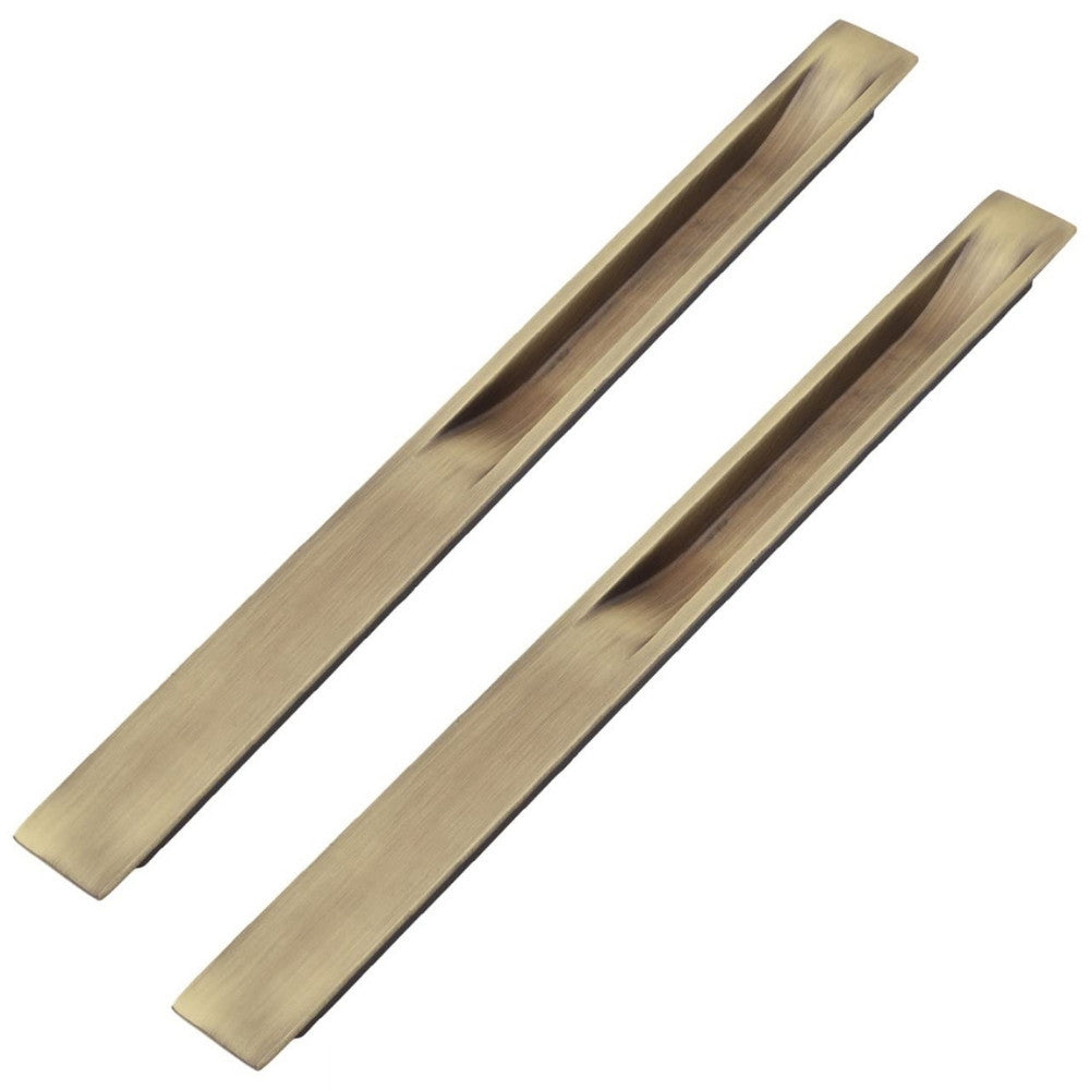 Atom Sliding Council Wardrobe Door Handle | for Drawer Cupboard Almirah Kitchen Cabinet Slider Doors Handles | Brass Antique Finish CH-316