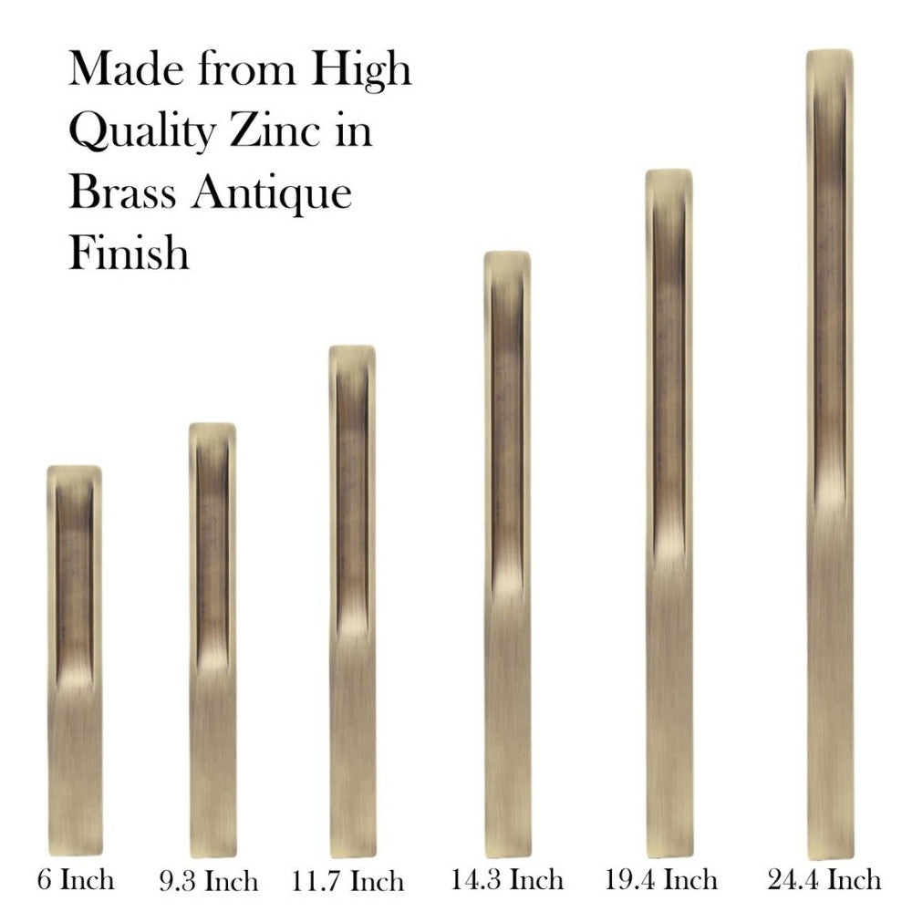 Atom Sliding Council Wardrobe Door Handle | for Drawer Cupboard Almirah Kitchen Cabinet Slider Doors Handles | Brass Antique Finish CH-316