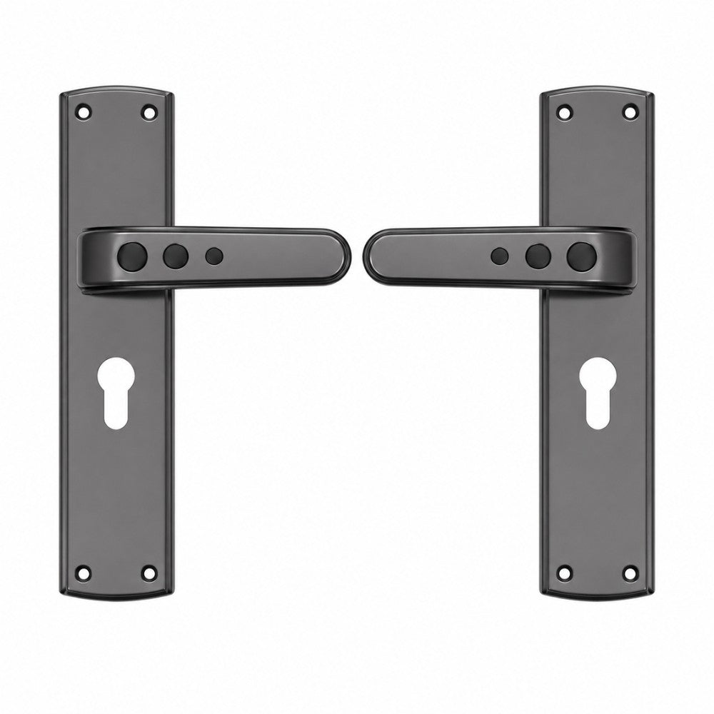 Heavy Duty Zinc Mortise Door Lock, Black Gray Finish (8 inch) (O65)