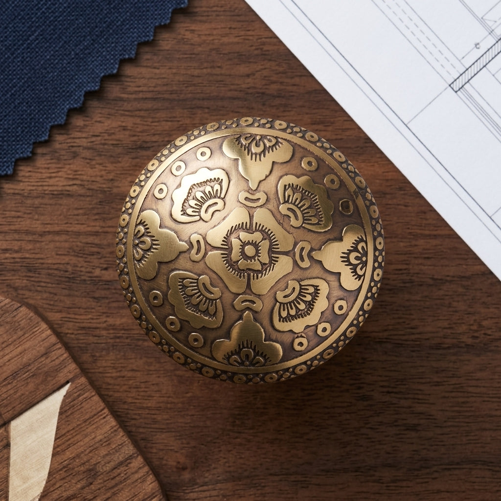 BK-Orchid Designer Cabinet Knob | Multi Colour Floral Furniture Knob