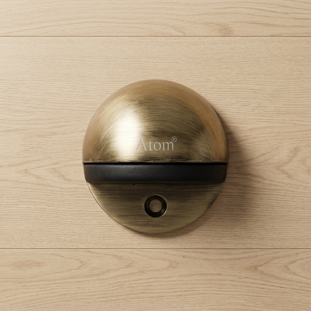 D-Type Door Stopper | Premium Zinc Door Stopper in SS, Antique, Black & Rose Gold