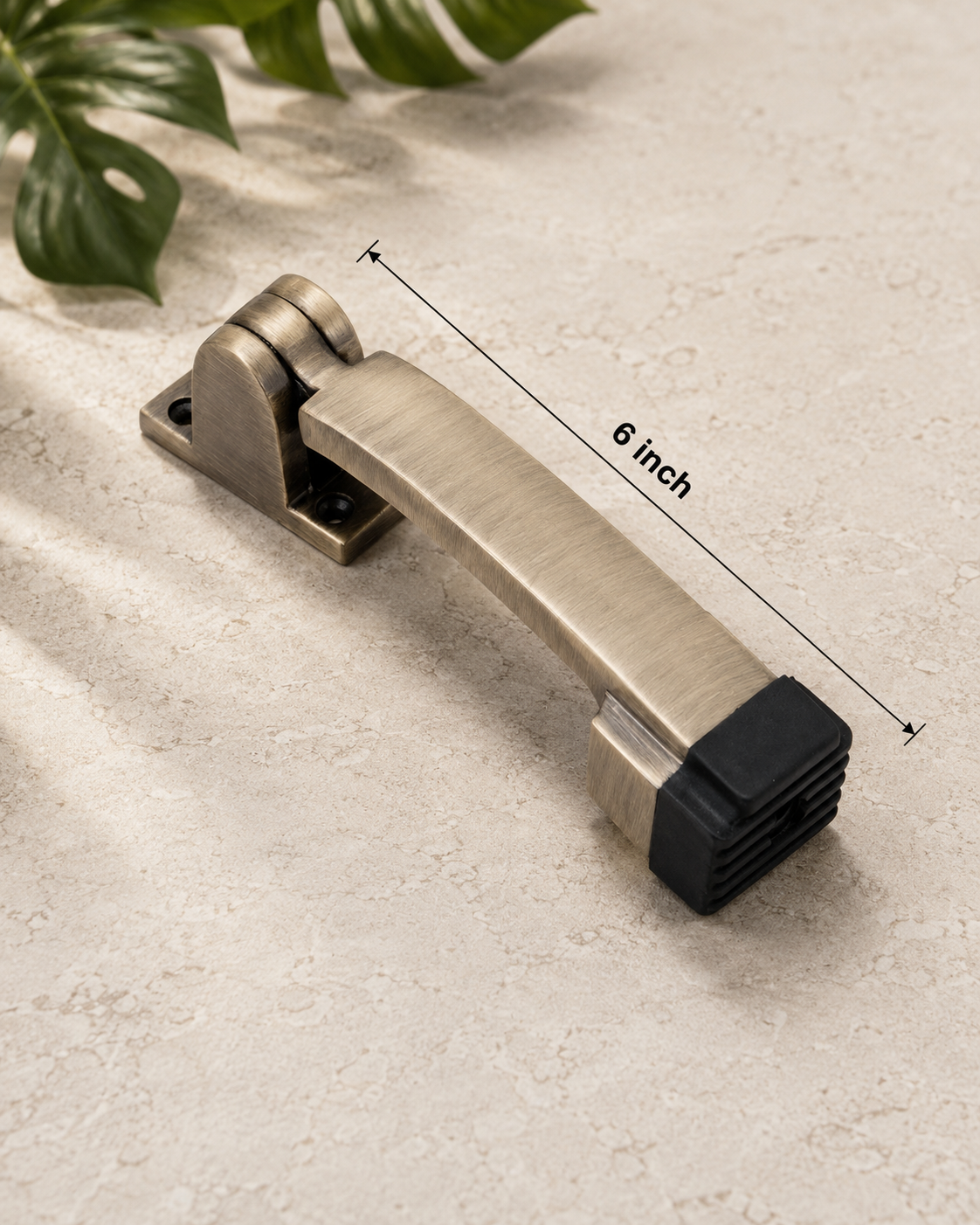Door Stopper, Black Silver, Brass Antique & CPSS Finish (Pack of 2) (DS001)