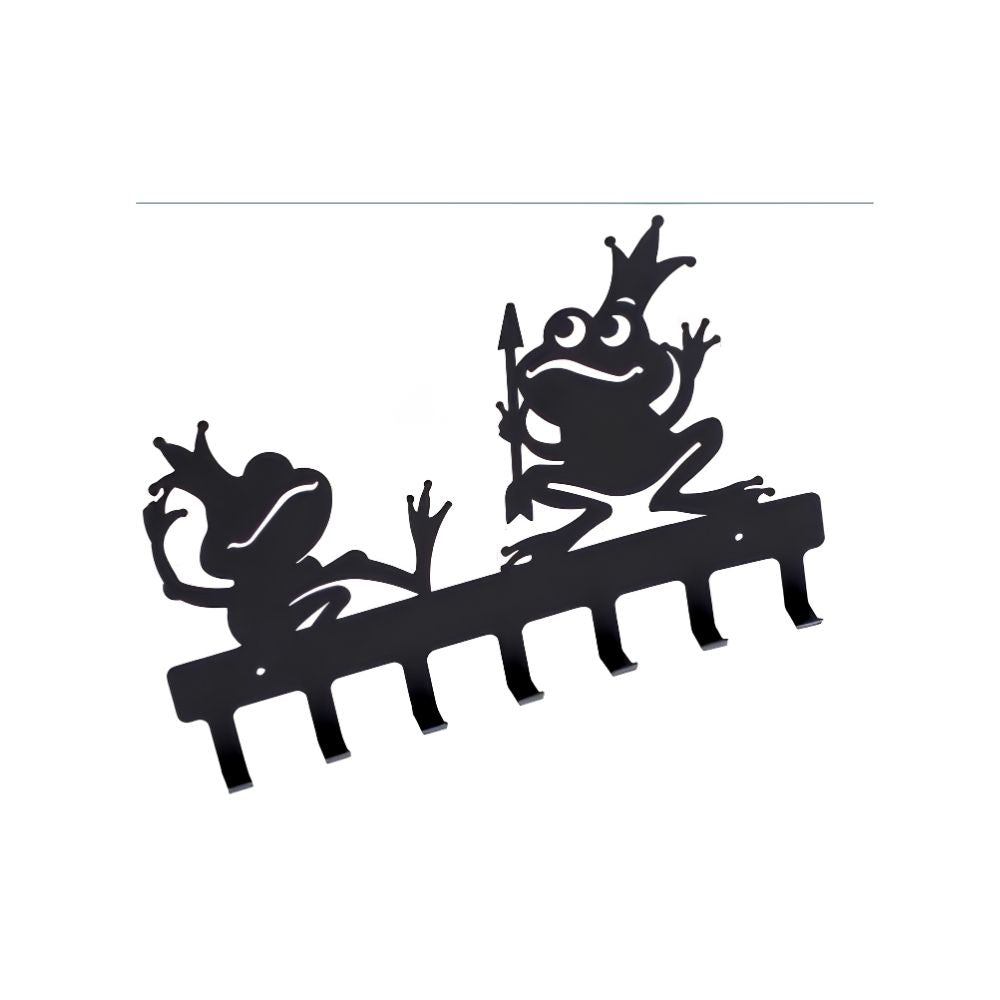 Frog Designer Key Holder | Wall Mounted Metal Key Stand Black