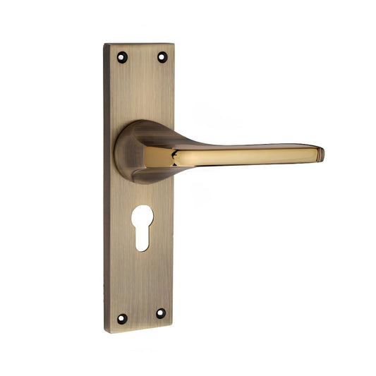 Gold Antique Handle with Cylinder Lock Plate 60mm CY (O-79)