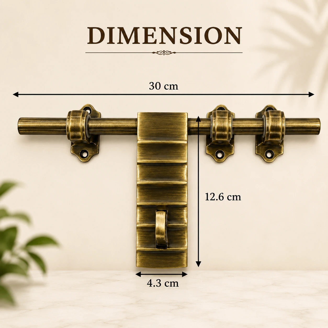 Jonny 12 Inch Antique Aldrop | Premium Brass Door Aldrop