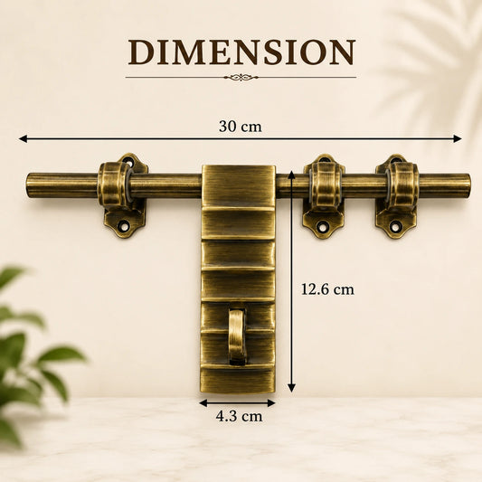 Jonny 12 Inch Antique Aldrop | Premium Brass Door Aldrop