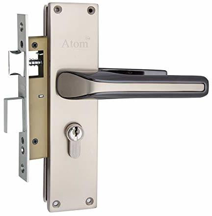 Atom 8 inch Heavy Duty Zinc Mortise Door Lock for Bedroom, Living Room, Main Door, Finish Satin Black |  Lockset for House Hotel Office O-45