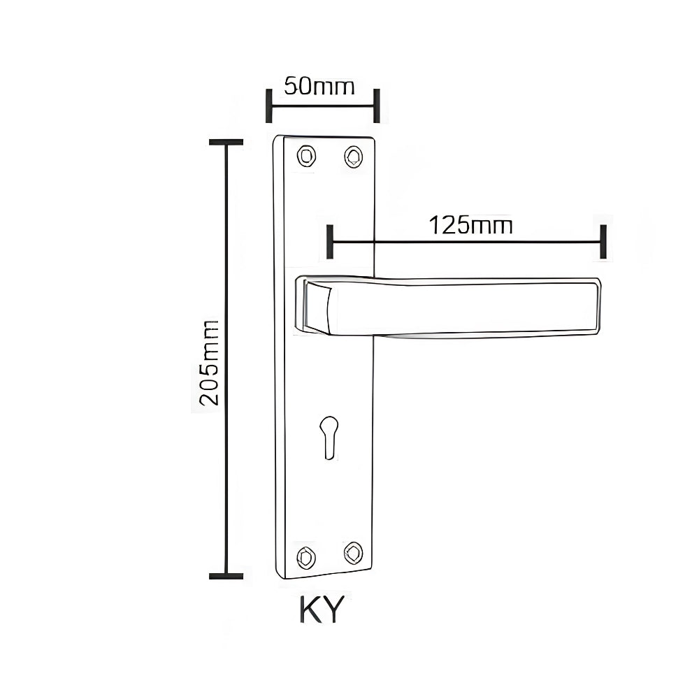 Mortise Handle, Zamak/O-Series, Finish Coca Black with KY & CY (O-71)