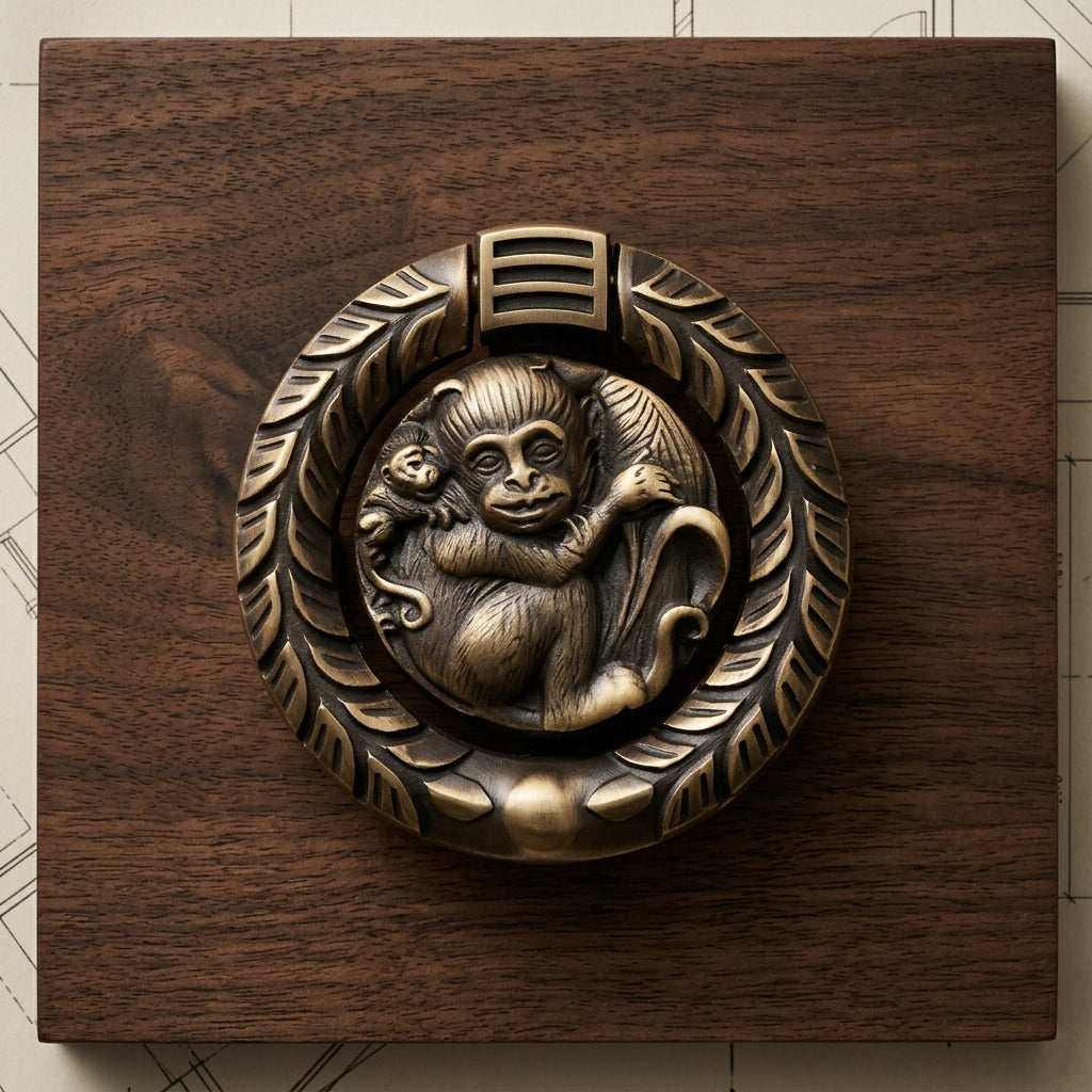 ZK-717 Designer Cabinet Knob | Brass Antique Decorative Furniture Knob