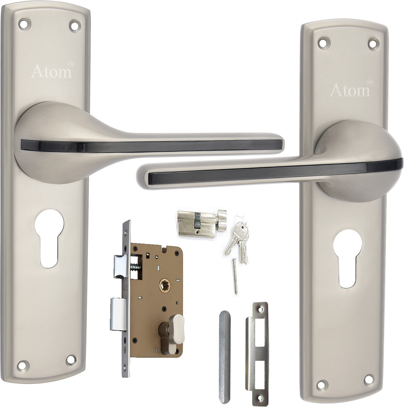 Heavy Duty Zinc Mortise Door Lock, Satin Black Finish (8.5 inch) (O-39)